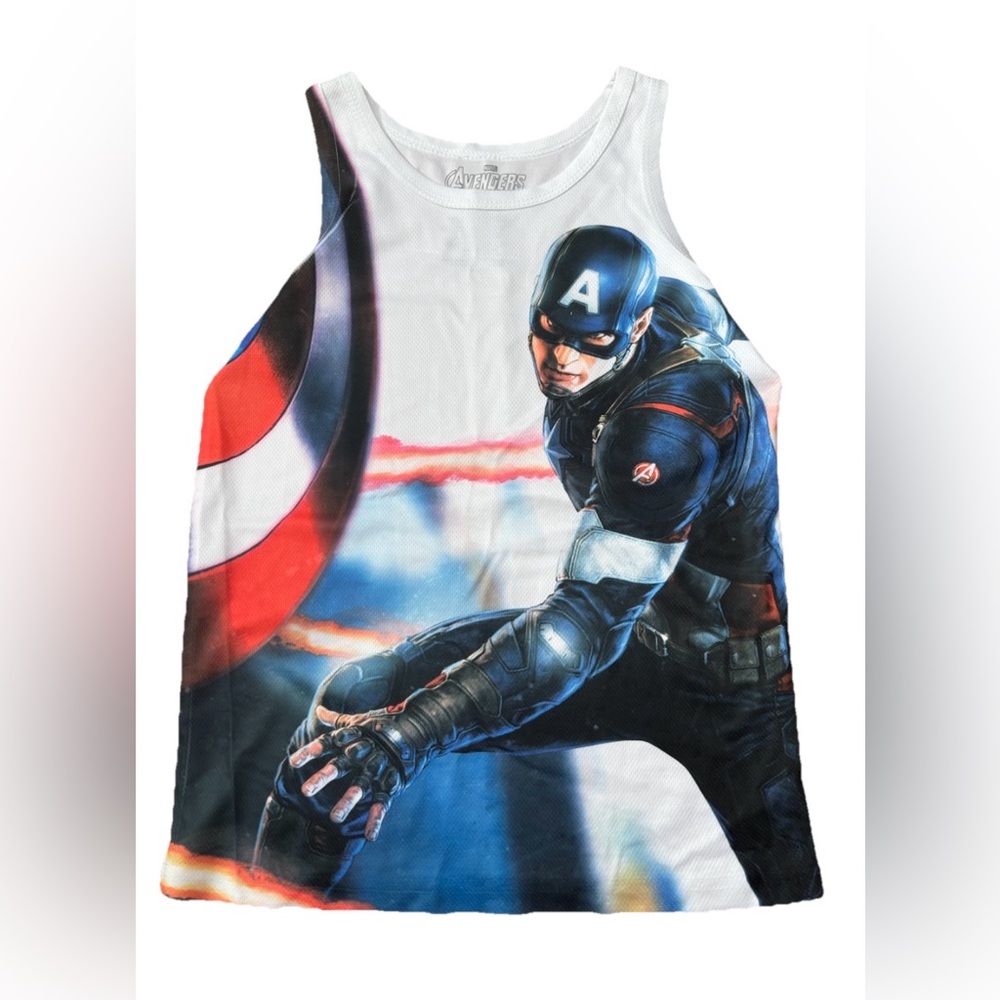 Boys Marvel Captain America Kids Tank Top - Size 5/6